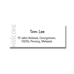 Address Label - Welcome
