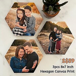 Hexagon Prints 8x7inch (20x18cm)