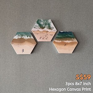 Hexagon Prints 8x7inch (20x18cm)