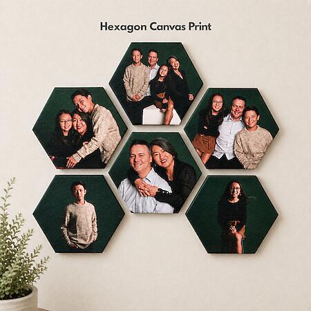 Hexagon Prints 8x7inch (20x18cm)